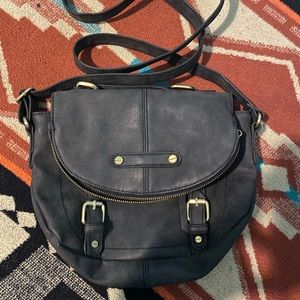 Black Leather Crossbody Purse